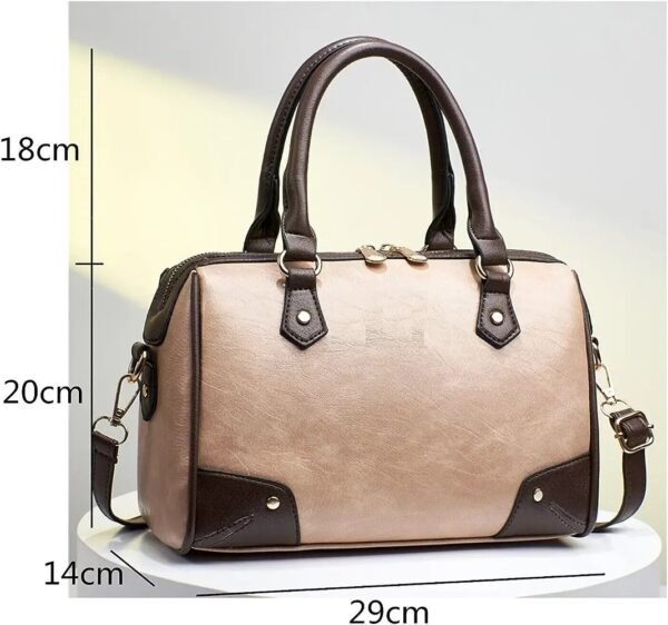 Handbags for Women| Premium PU Leather Shoulder Bags| Latest Trendy Design Bag| Top Handle Stylish Bag For Ladies| Dual Spacious Compartment Bag - Image 4