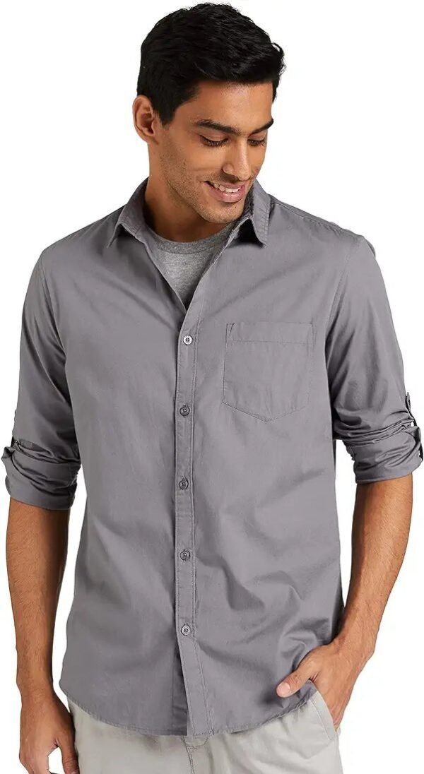 Men's Cotton Shirt | Casual | Plain | Full Sleeve | Summer-Regular Fit - Image 2