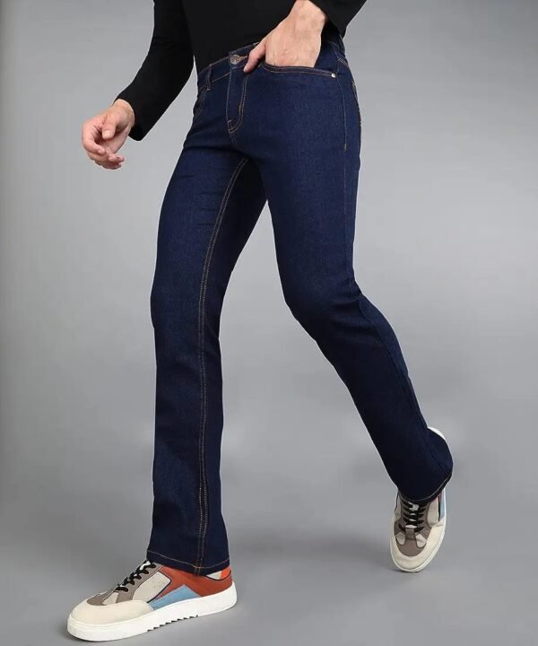 Men's Washed Bootcut Jeans Stretchable - Image 3